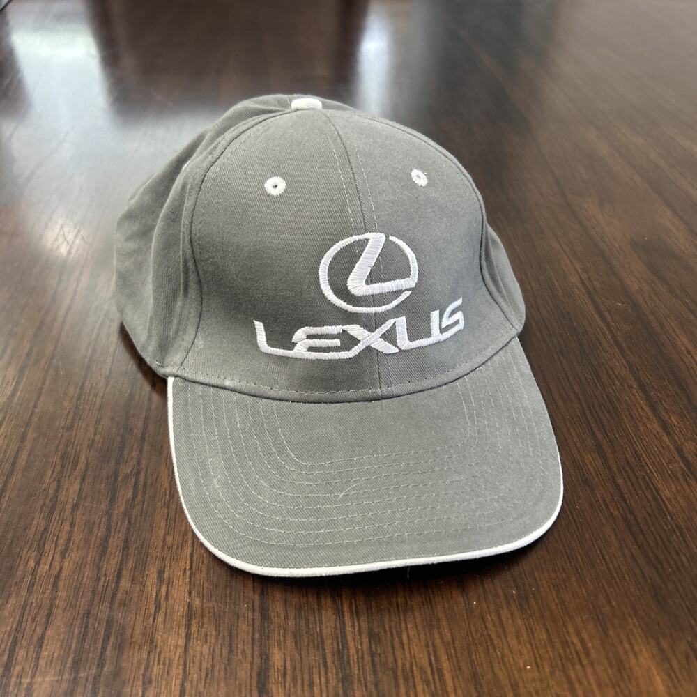 Lexus Car Auto Logo Gray Hat Adjustable Baseball Cap Embroidered Logo One Size
